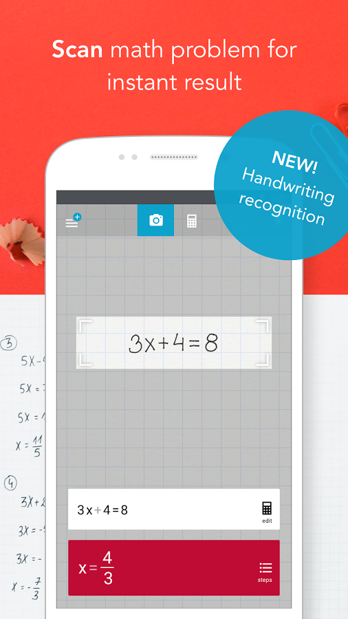 Программа фото математик دانلود PhotoMath 4.0.2. حل مسائل ریاضی با دوربین
