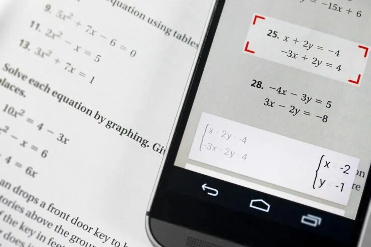 Программа фото математик PhotoMath Brings Its Awesome Math Equation Solving App To Android Solving equati