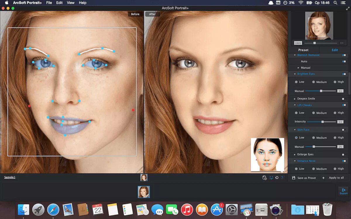 Программа фото в стиле ArcSoft Portrait+ 3.0.10062 для Mac,графика