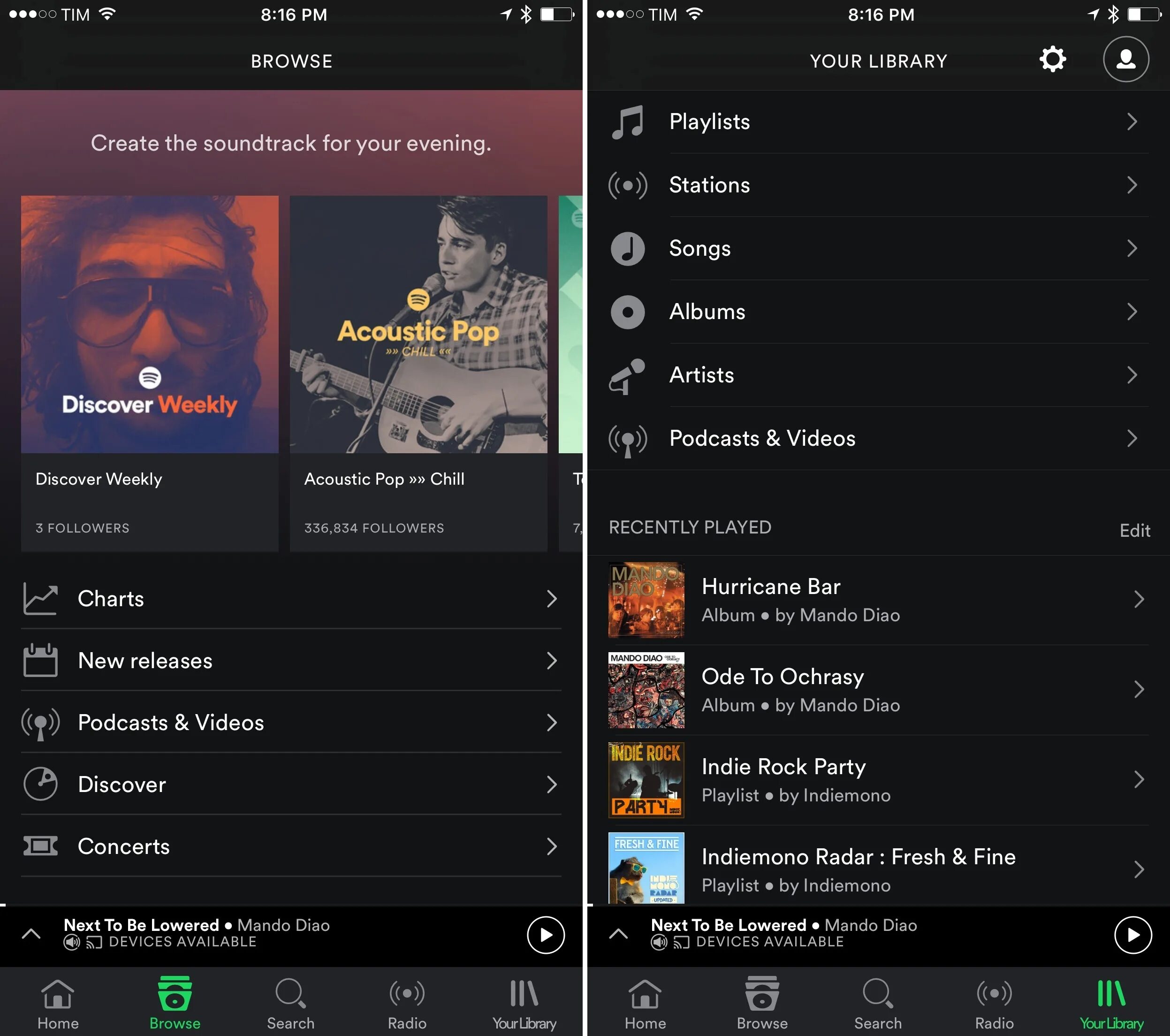 Программа на айфон музыка на фото Spotify Brings Back the Tab Bar on iOS - MacStories