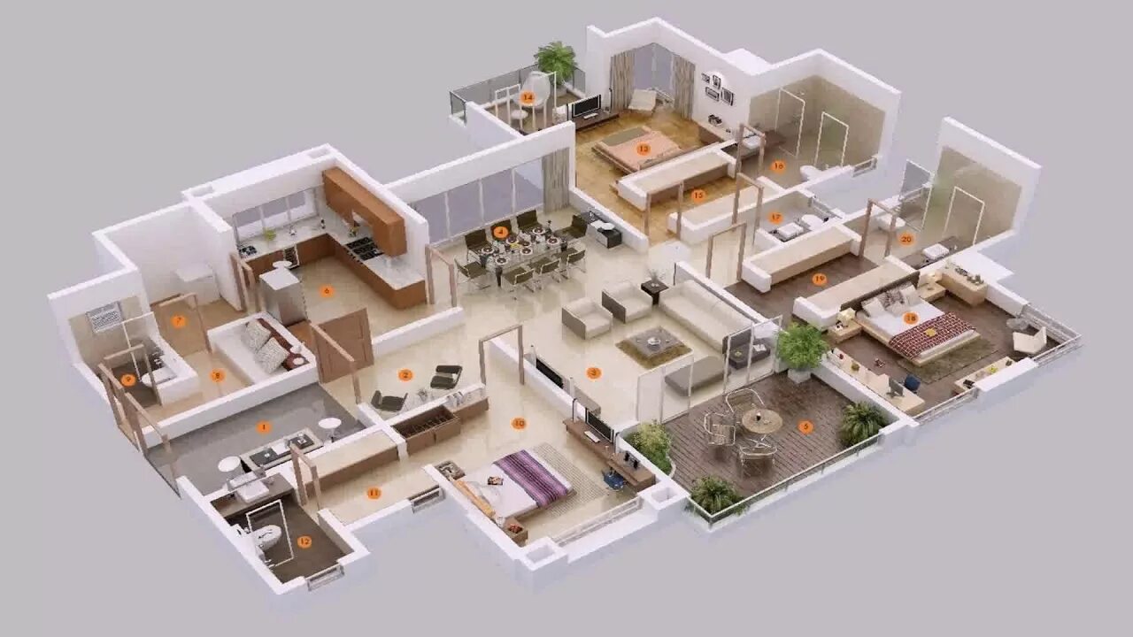 Программа планировки дома квартиры One Room Set House Design In India (see description) - YouTube