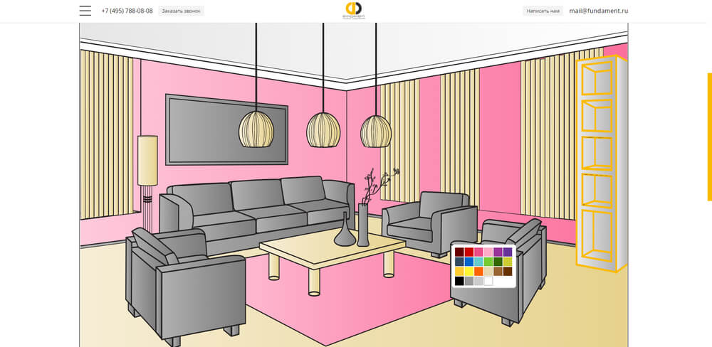 Программа по подбору обоев в интерьере онлайн Проверить сочетание цветов в интерьере - Гранд Проект Декор.ру