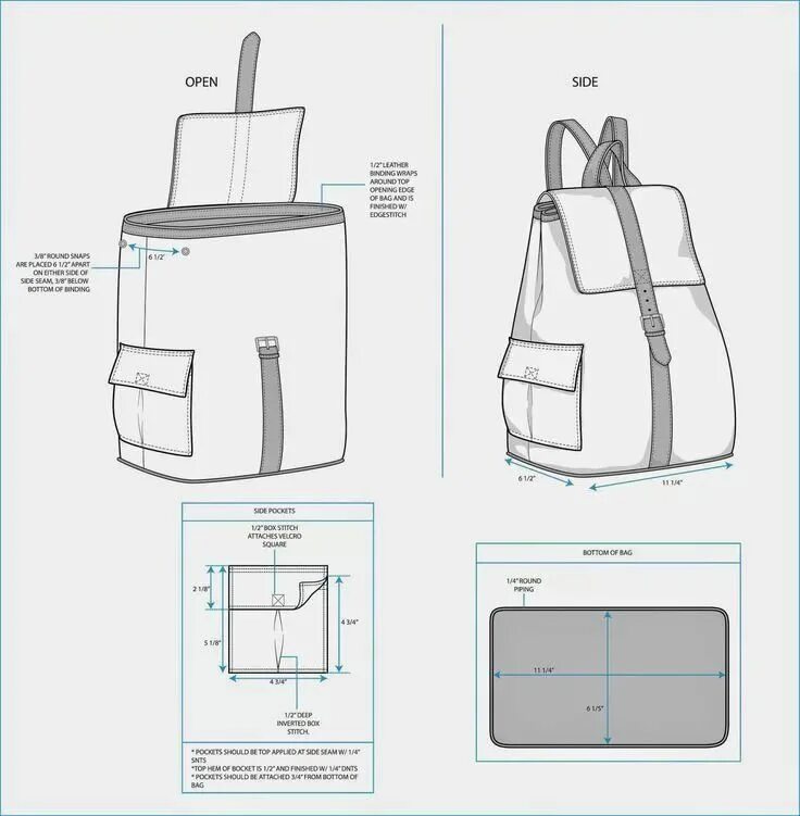 Программа раскрой выкройки сумки выкройки рюкзаков: 5 тыс изображений найдено в Яндекс.Картинках Backpack tutoria
