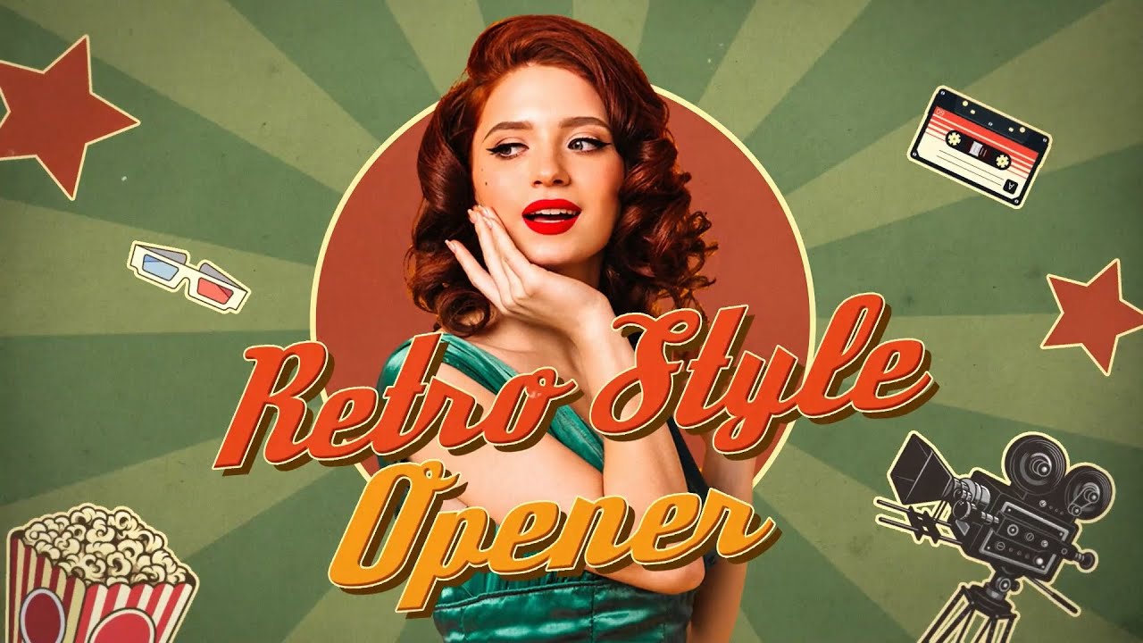 Программа ретро фото Intro Retro Style Premiere pro template - YouTube