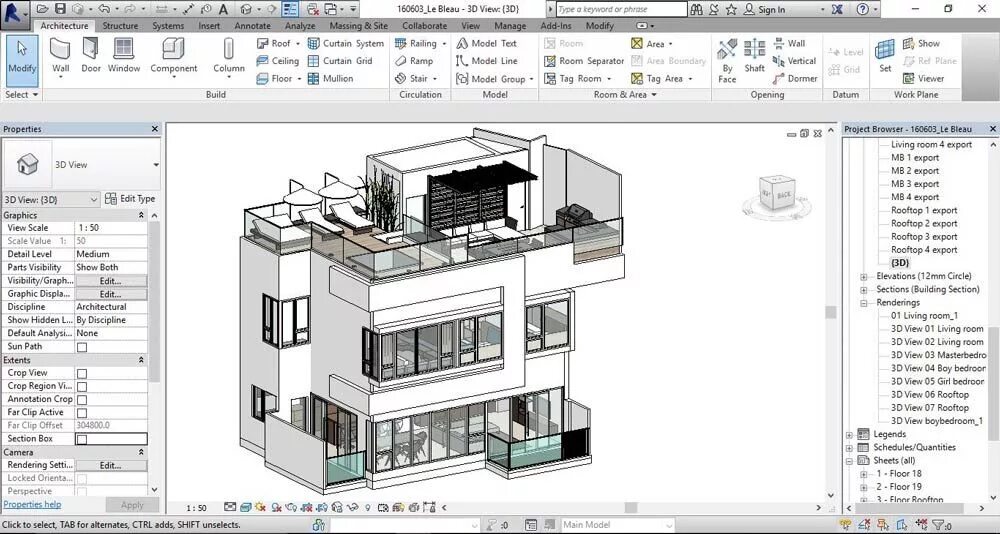 Программа revit для дизайнеров интерьера 1. Revit 3D model Revit tutorial architecture, Architecture design concept, Revi