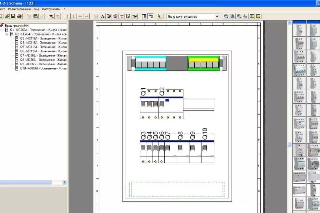 Программа схема по фото Программа "1-2-3 schema" для комплектации электрощитов до 125А - СПЕЦ-КЛИМАТ-КОН