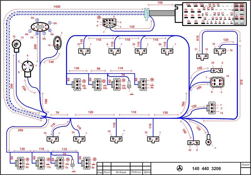 Программа схема проводки A1404403206 жгут электропроводки Mercedes Запчасти на DRIVE2