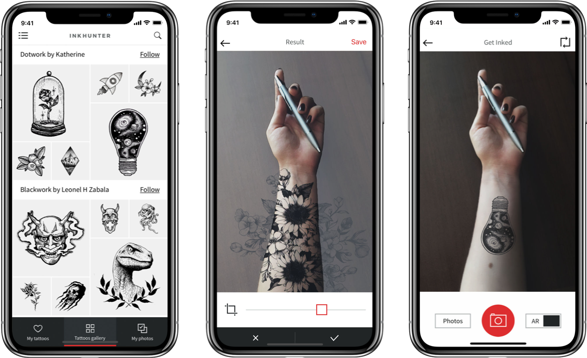 Программа тату фото InkHunter - новое приложение для примерки татуировок в реальном времени Виктор Ш