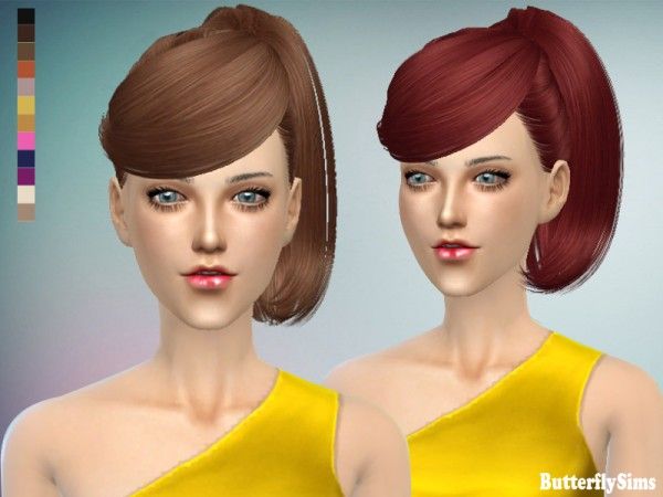 Программа женские прически скачать бесплатно Butterflysims: B-flysims hair 130 No hat * Sims 4 Downloads Hairstyle, Medium ha