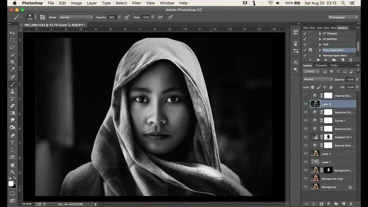 Программы делают черно белые фото Photoshop Tutorial Dramatic Black and White Simple Process Photoshop tutorial, P