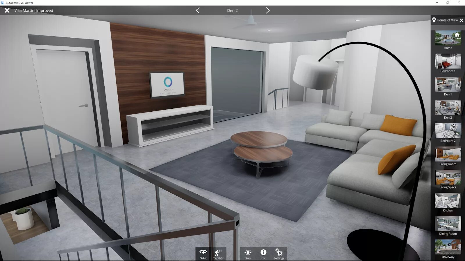 Программы для визуализации дизайна интерьера Revit Add-Ons: Autodesk LIVE Viewer - Step Inside Your Design