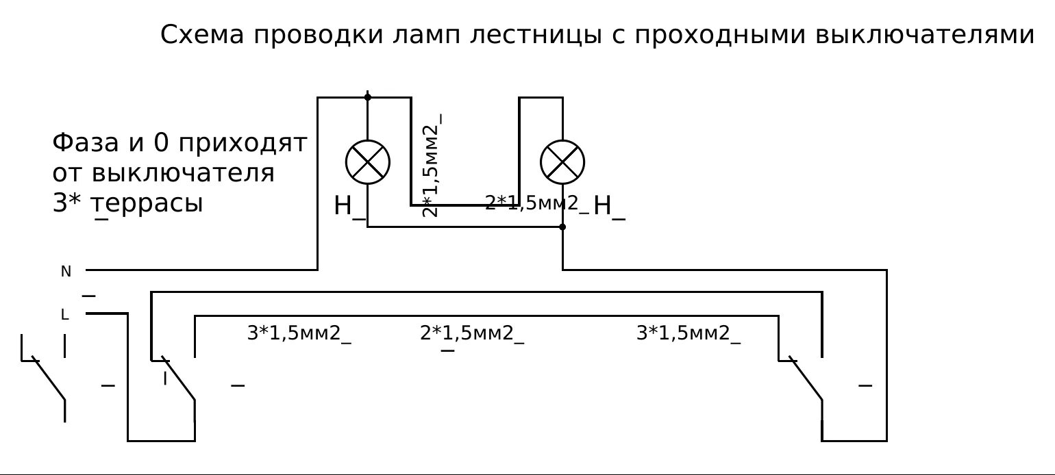 Проходная проводка схема Электропроводка в доме. Подробности " Энергоэффективный дом