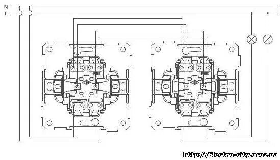 Проходной переключатель двухклавишный схема подключения шнайдер Подключение двухклавишного выключателя шнайдер - CormanStroy.ru