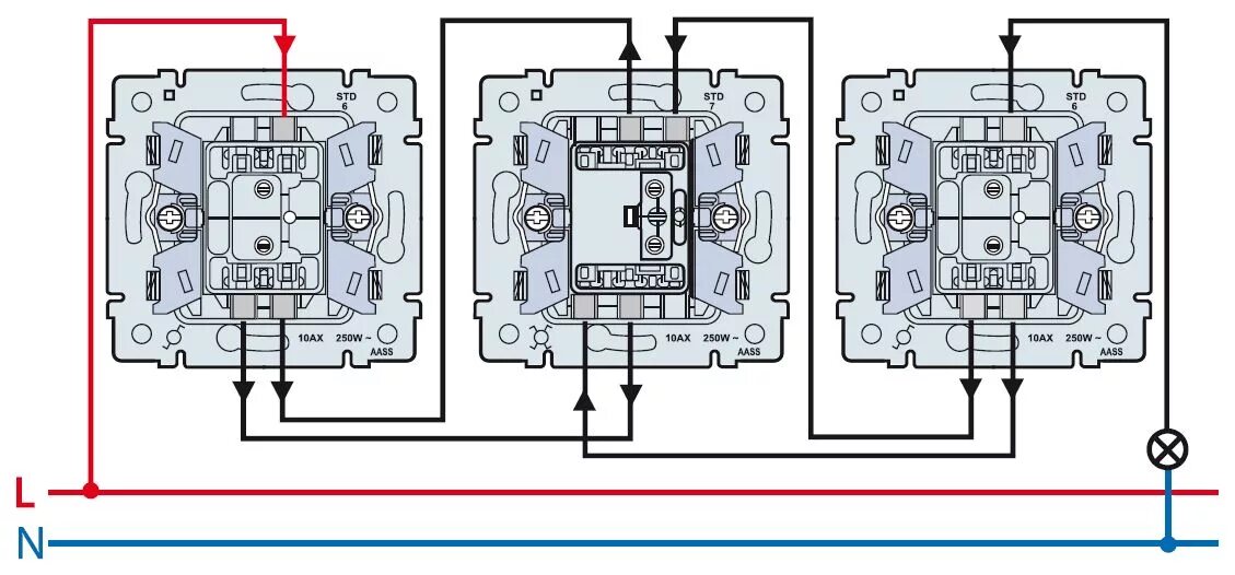Проходной перекрестный выключатель 2 клавишный схема подключения Петля Тихельмана - схема устройства, зачем нужна, компоненты