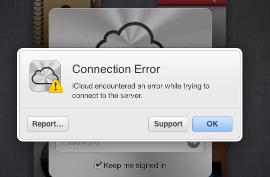 Произошла ошибка подключения к серверу айклауд Notes/iCloud bug - Apple Community