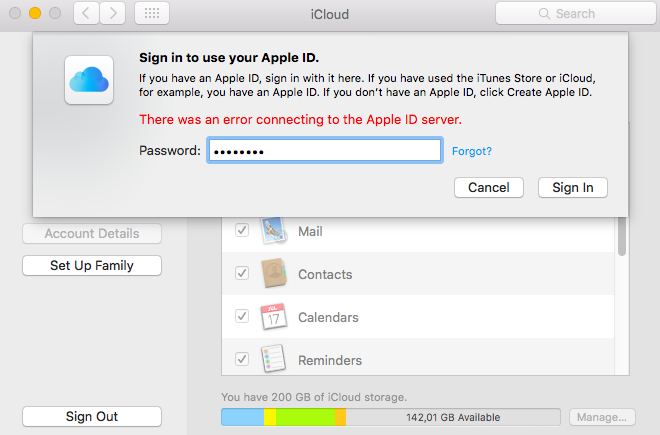 Произошла ошибка подключения к серверу айклауд Error connecting to the Apple ID server MacRumors Forums