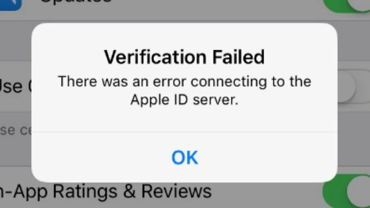 Произошла ошибка подключения к серверу эпл айди Verification Failed There Was an Error Connecting to the Apple ID Server iPhone 