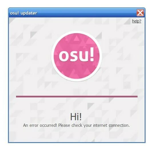Произошла ошибка проверьте подключение к сети osu Ответы Mail.ru: Проблема с установкой