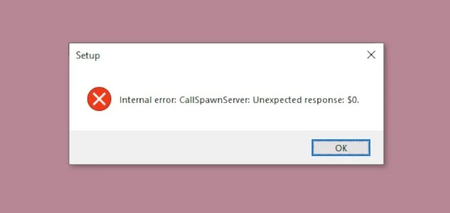 Произошла ошибка связанная с подключением CallSpawnServer Unexpected response - как исправить?