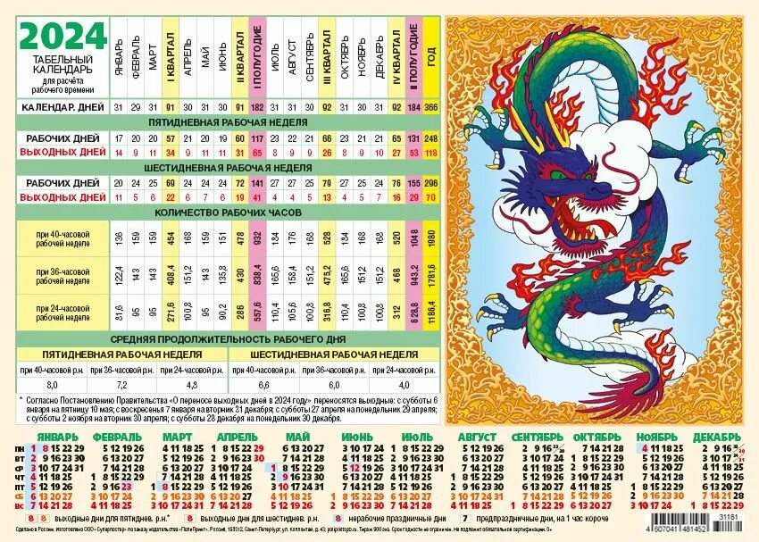 Произв календарь 2024 с праздниками Календарь-табель 2023г. А4 30459 "Природа. Озеро" - купить в городе Воронеж, цен