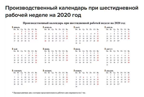 Производственный календарь 2025 6тидневка Как отдыхаем на новогодние праздники в 2020 году - выходные дни в январе