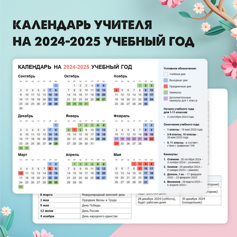 Производственный календарь для учителя на 2024 2025 Календарь учителя на 2024 2025 по триместрам: найдено 80 изображений