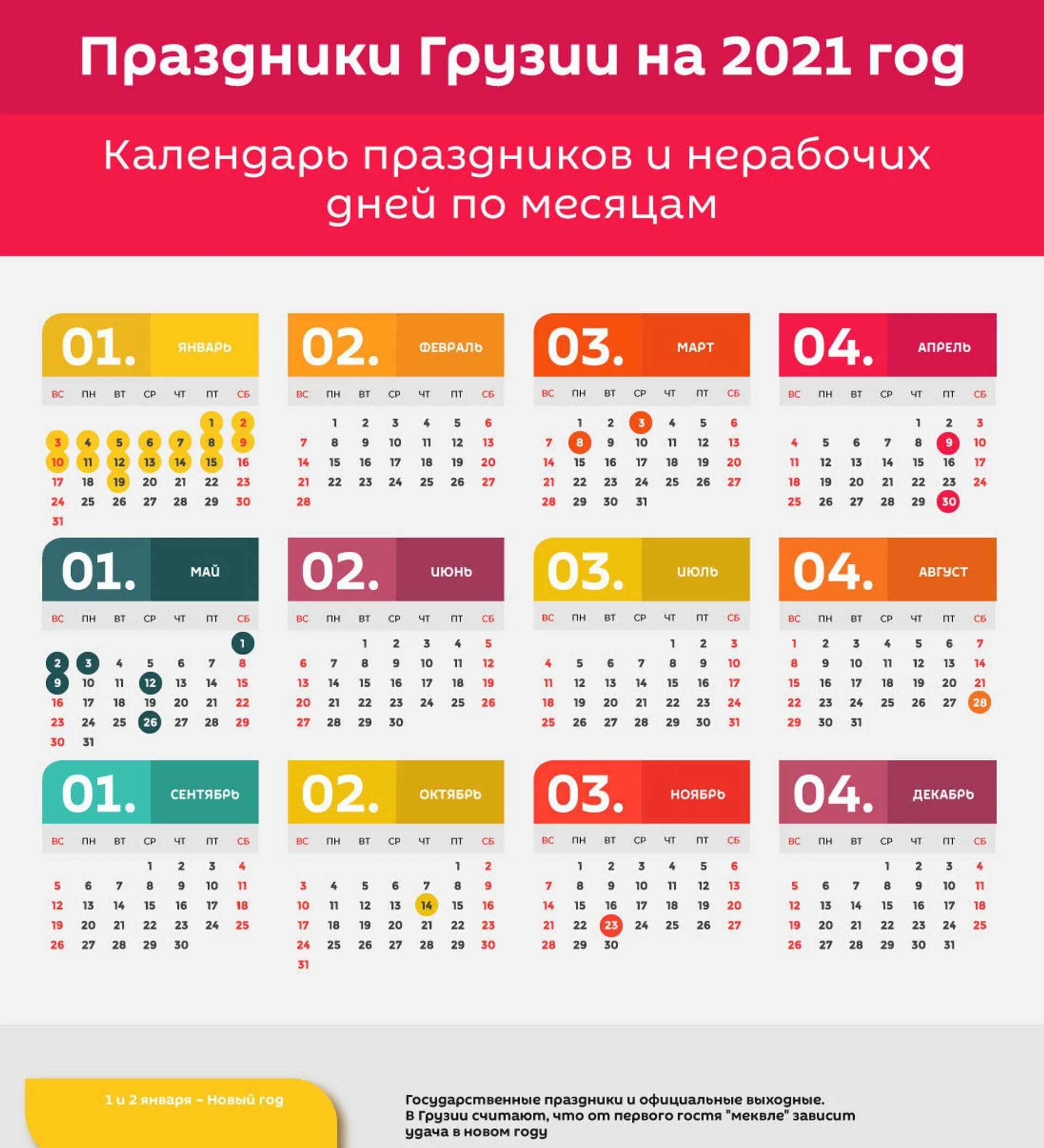 Производственный календарь грузии 2025 Календарь праздников и выходных в Грузии в 2021 году - 03.01.2021, Sputnik Грузи