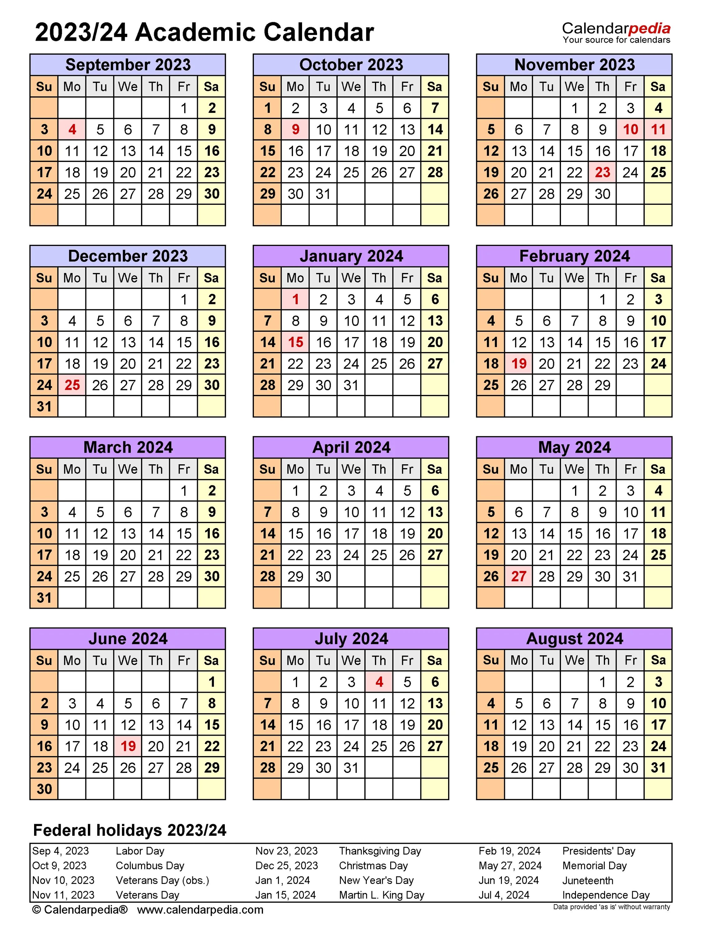 Производственный школьный календарь 2024 2025 Utd Academic Calender