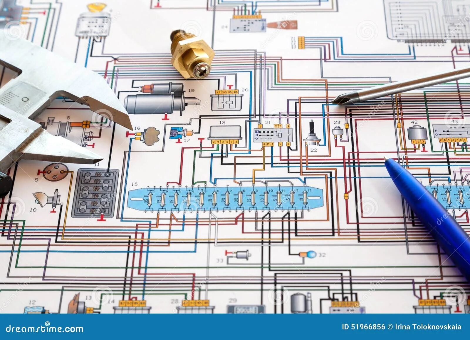 Производство электросхем The control circuit stock photo. Image of relay, electric - 51966856