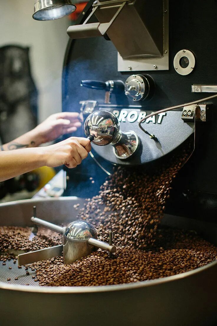 Производство кофе фото Coava Coffee in Portland Coffee roasting, Coffee cafe, Best coffee