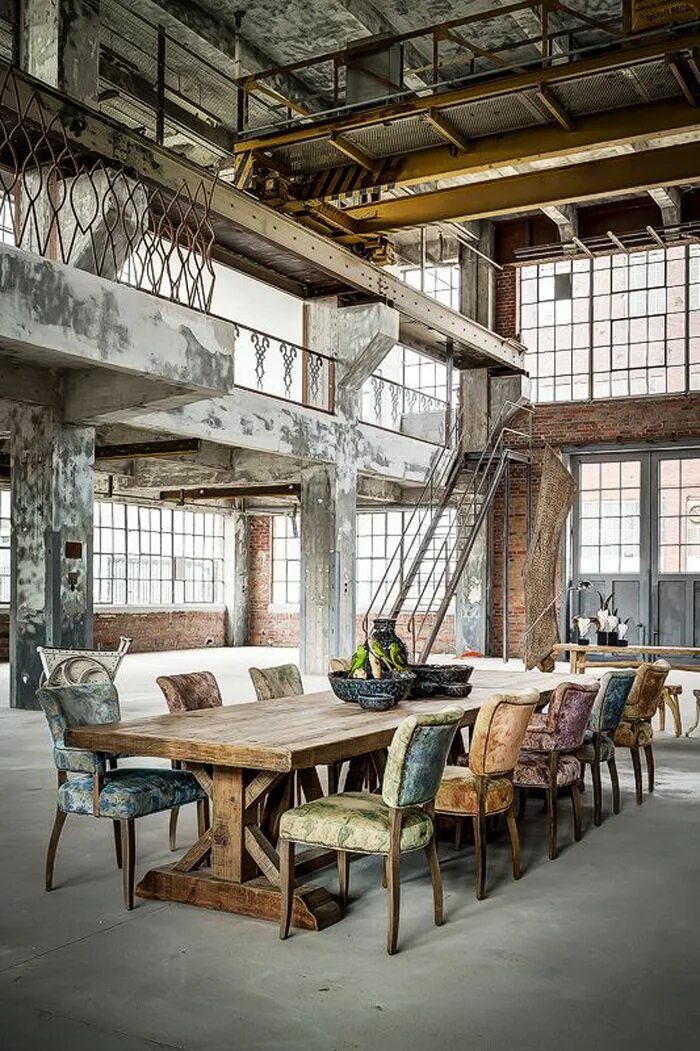 Производство в стиле лофт Archive " Идеи для столовой в Индустриальном стиле Loft design, Industrial inter