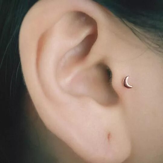 Прокол козелка в ухе фото Mini Star Helix Tragus EarringCartilage Helix Piercing Tragus jewelry, Tragus ea