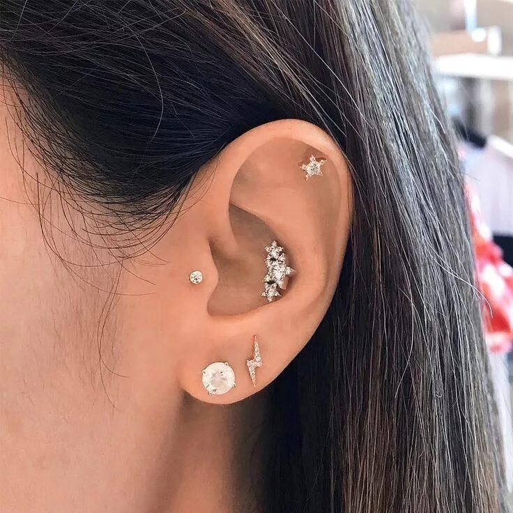 Прокол козелка в ухе фото ☆ Pinterest: gabriellegarth ☆ Earings piercings, Ear jewelry, Cute ear piercings