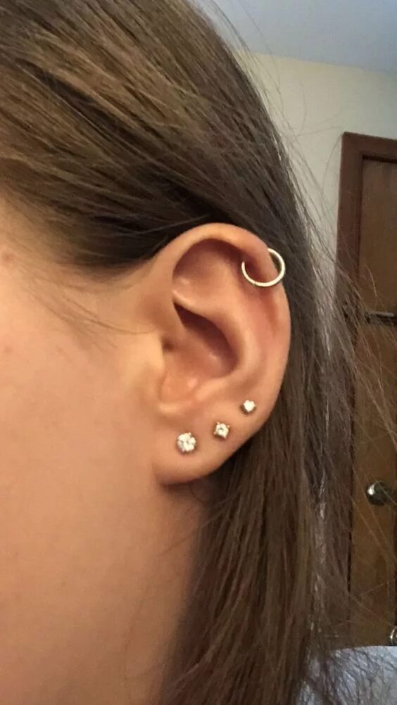 Прокол уха хрящик фото #2ndpiercedearrings #beautiful #cute #ear #ideas #piercing #women Ear Piercing I