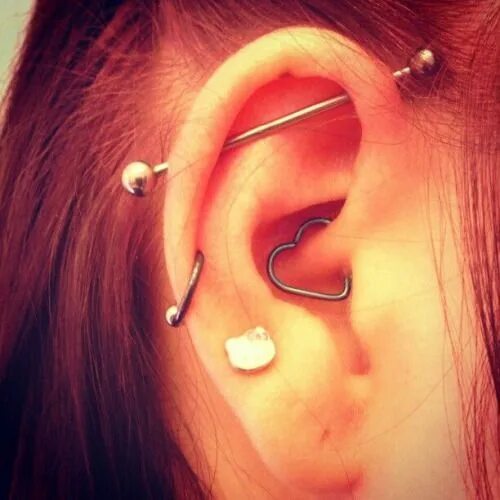 Прокол уха сверху фото Pin on Piercings