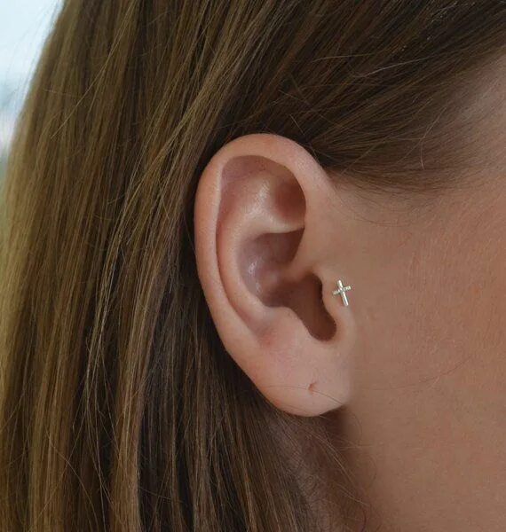 Прокол уха трагус фото Tragus Stud, Cartilage Stud, Tragus Piercing Jewelry, Helix Earring, Conch Earri