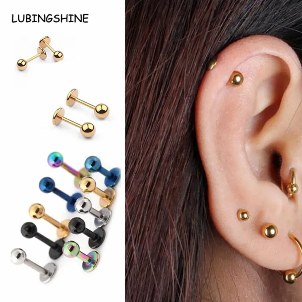 Прокол ушей гвоздики фото 1 шт., маленькие серьги гвоздики stud earrings small earringsearrings punk АлиЭк