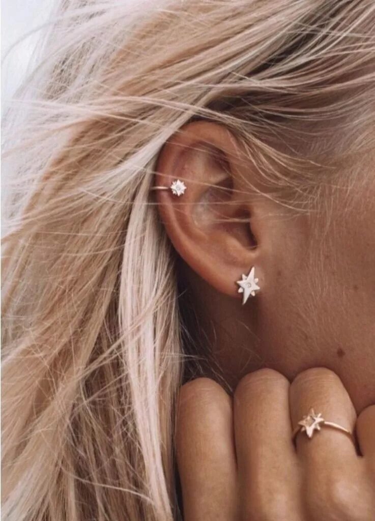 Прокол ушей идеи фото girlfeed Ear piercings helix, Earings piercings, Cute ear piercings