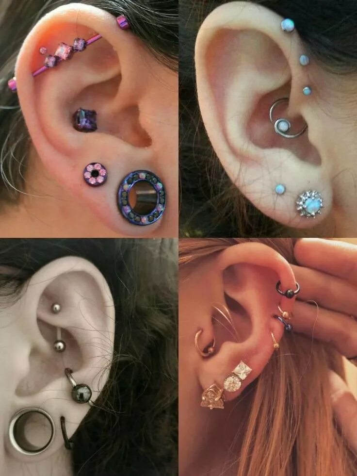 Прокол ушей идеи фото Pin by Nicollyd Moreira on tatuagens Earings piercings, Cool ear piercings, Cool