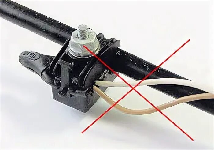 Проколы для подключения проводов Неправильное подключение уличного освещения Electrotech Дзен