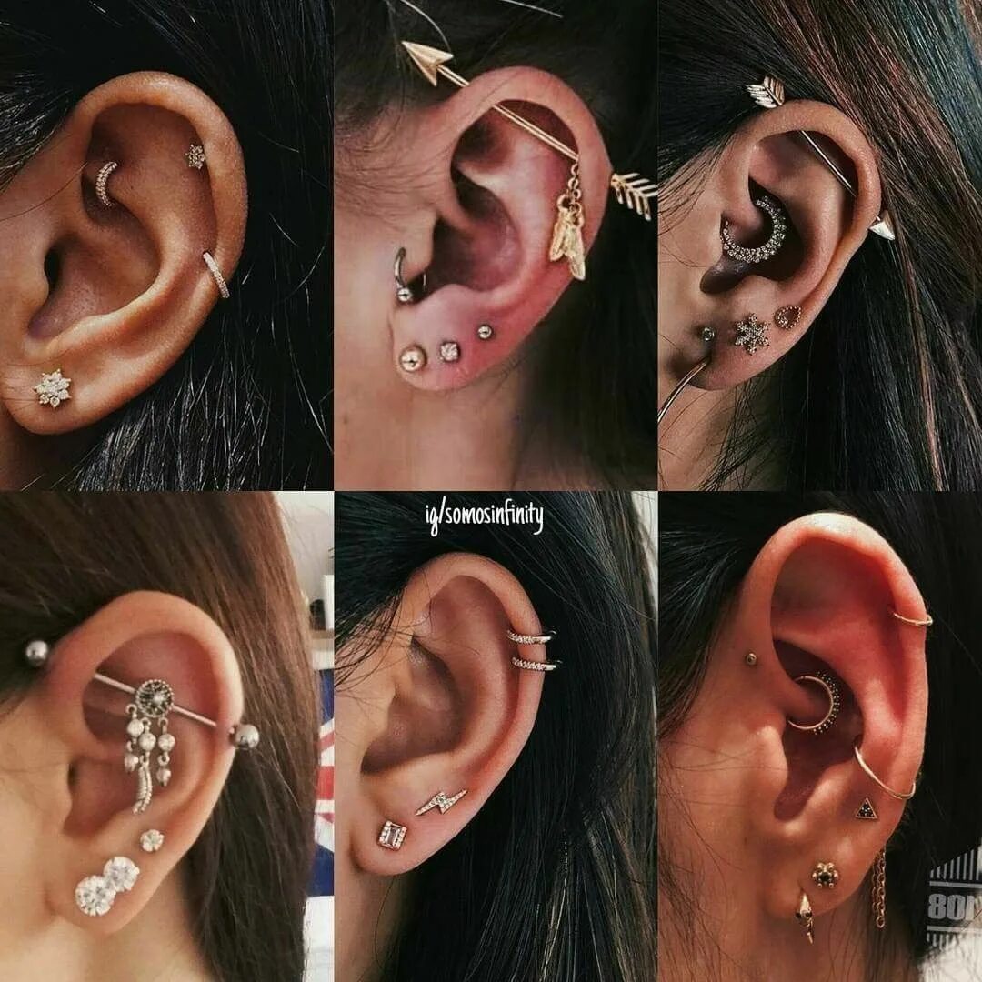 Pin by Ellen Stringer on Piercings Ear piercings chart, Earings piercings, Belly