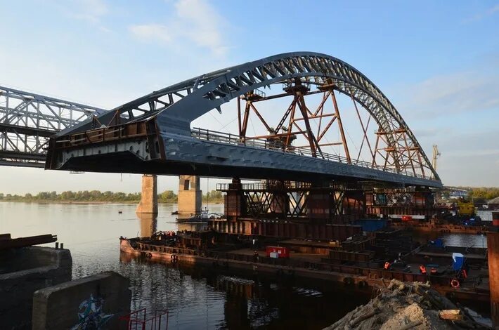 Пролет моста фото Как монтировали пролет моста через Волгу в Нижнем Новгороде (59 фото)" в блоге "