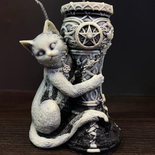 Промагия народный бул 81 фото Candle cat with a cup - 1340 RUB, delivery in city 60 min Flowwow - flower deliv