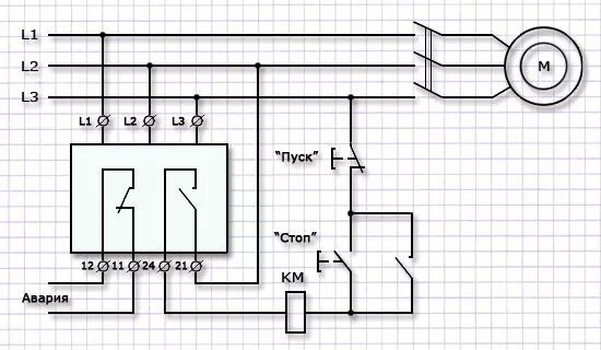 Промежуточное реле 24в схема подключения Схема подключения реле контроля фаз - Меандр - занимательная электроника