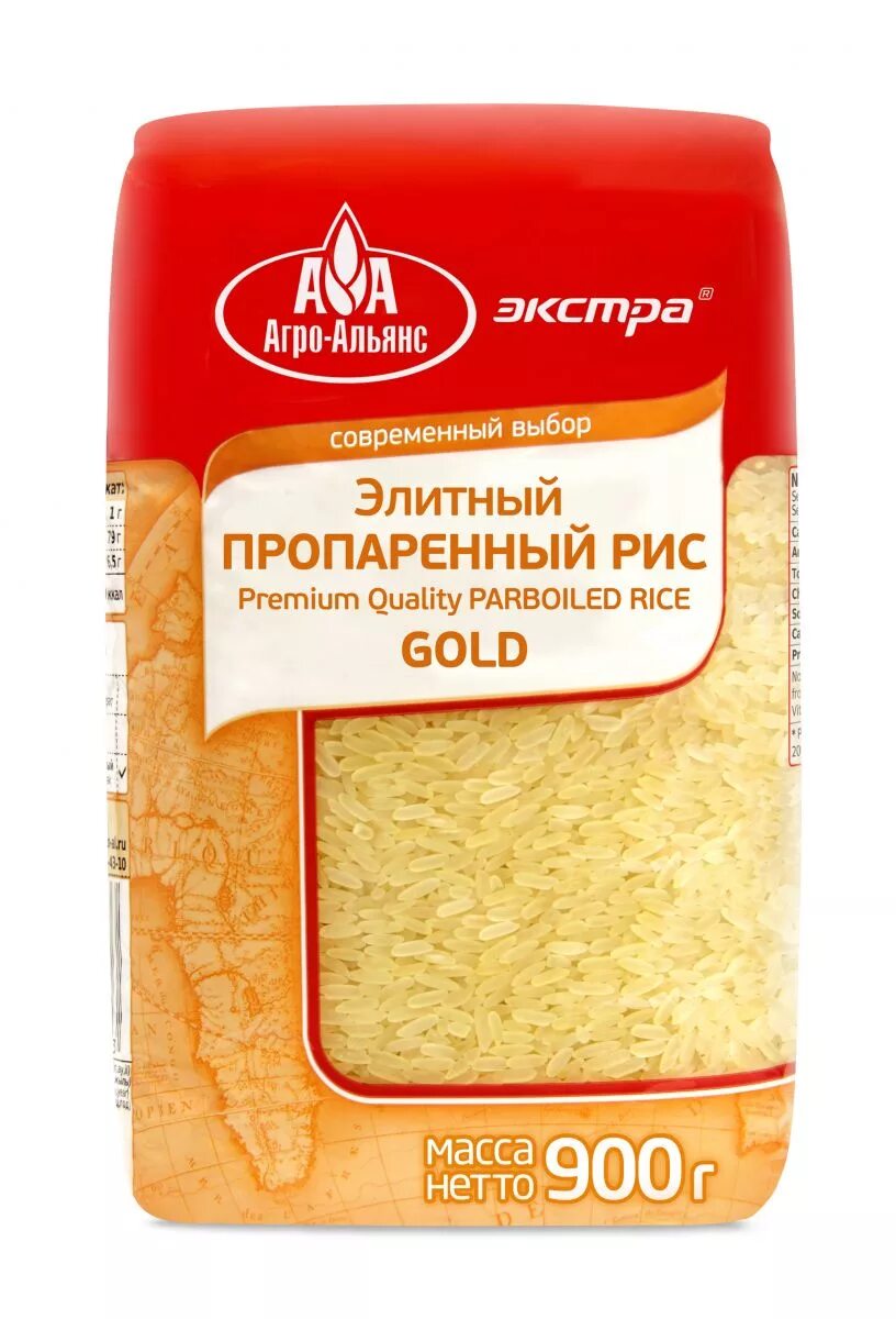 Пропаренный рис фото Рис Агро-Альянс элитный пропаренный Gold 900г - купить в Екатеринбурге с доставк