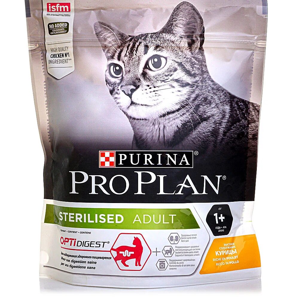 Проплан для кошек фото Корм Purina Pro Plan 400г для стерилизованных кошек с курицей для кошек купить з