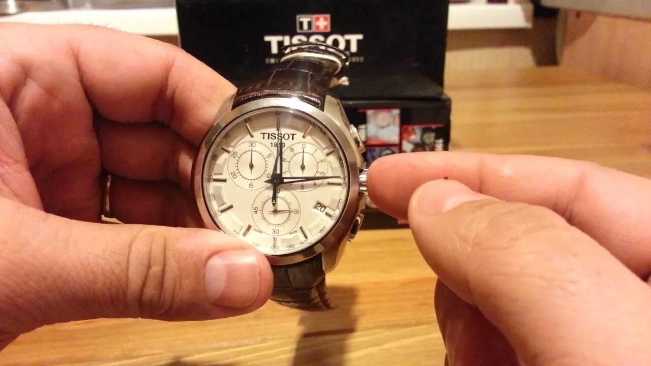 Просматривать фото на часах TISSOT T035 работа хронографа и настройка даты и времени - YouTube