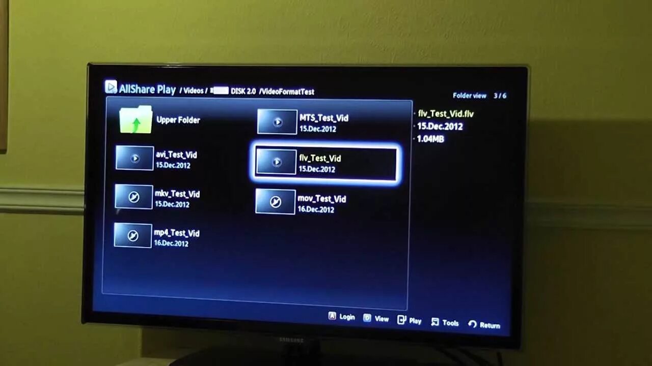 Просмотр фото на телевизоре с флешки Samsung SmartTV - Video Playback Format Tests From USB Flash Disk - YouTube