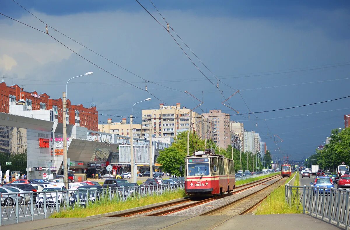 Проспект энгельса фото Фото: Санкт-Петербург, ЛВС-86К № 3086 - trams.ru