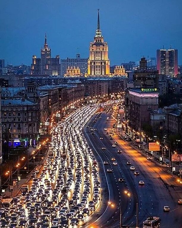 Проспекты городов фото Instagram photo by Moscow. Москва. * May 1, 2016 at 12:23pm UTC Night skyline, P